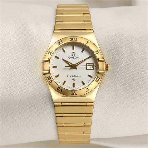 reloj omega constellation oro 18k|omega constellation yellow gold diamond.